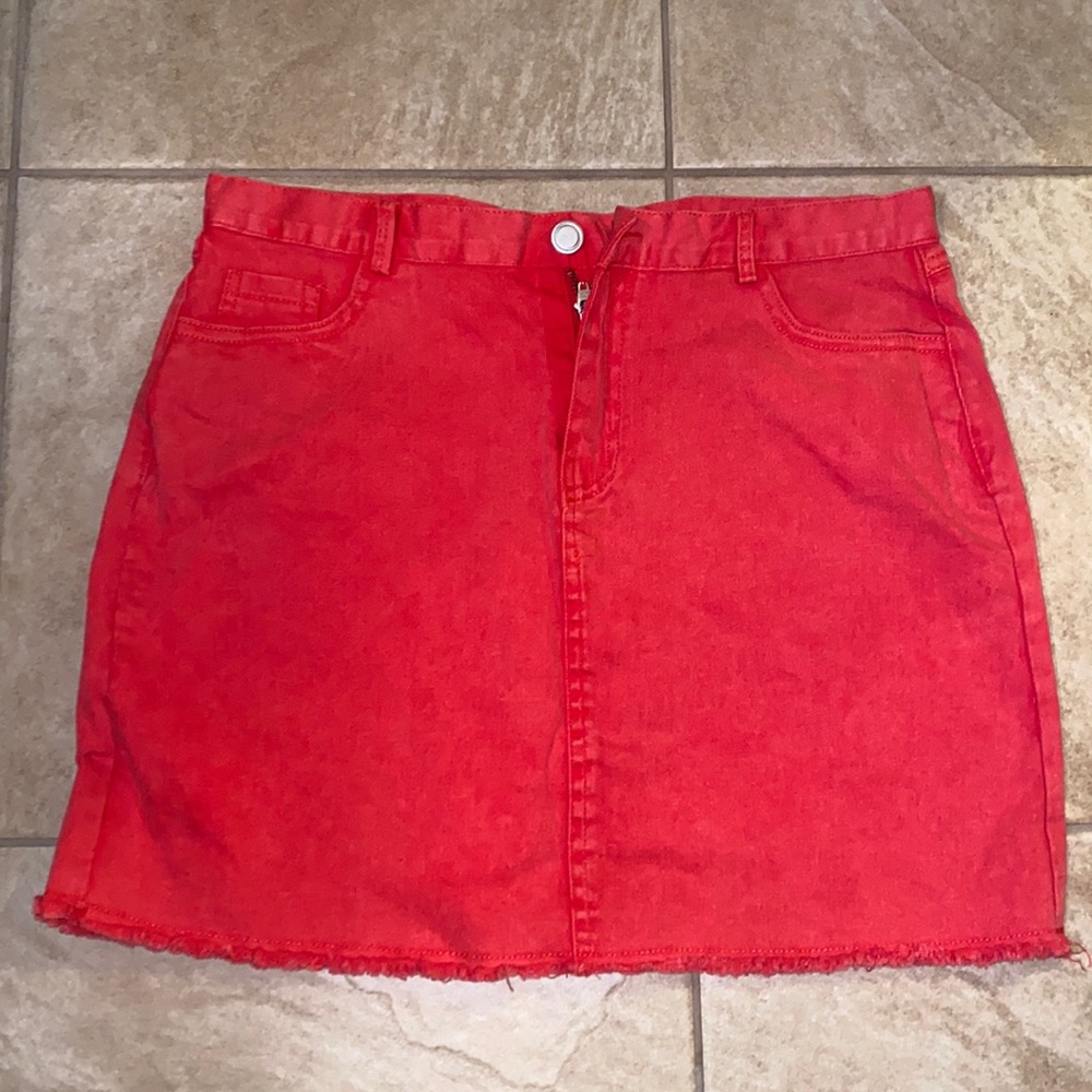 Cherry Red mini skirt
